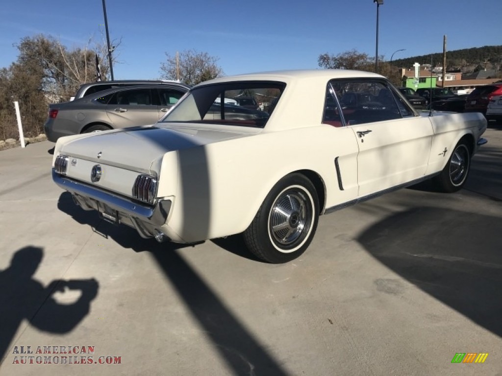 1965 Mustang Coupe - Wimbledon White / Red photo #17