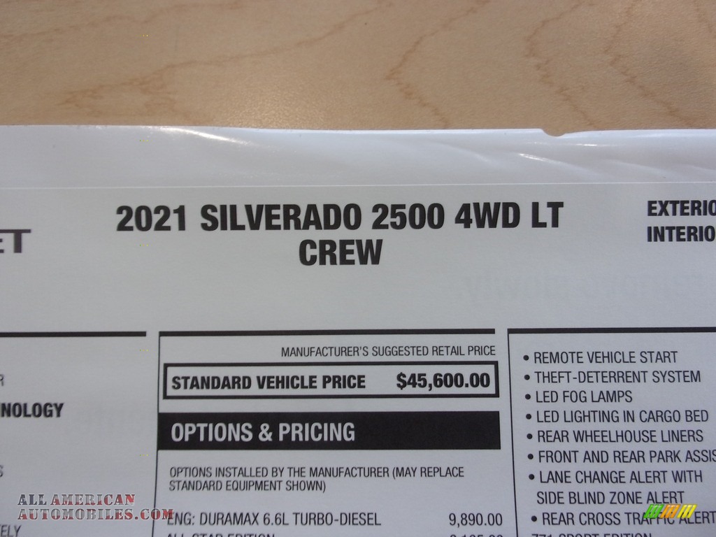 2021 Silverado 2500HD LT Crew Cab 4x4 - Summit White / Jet Black photo #41