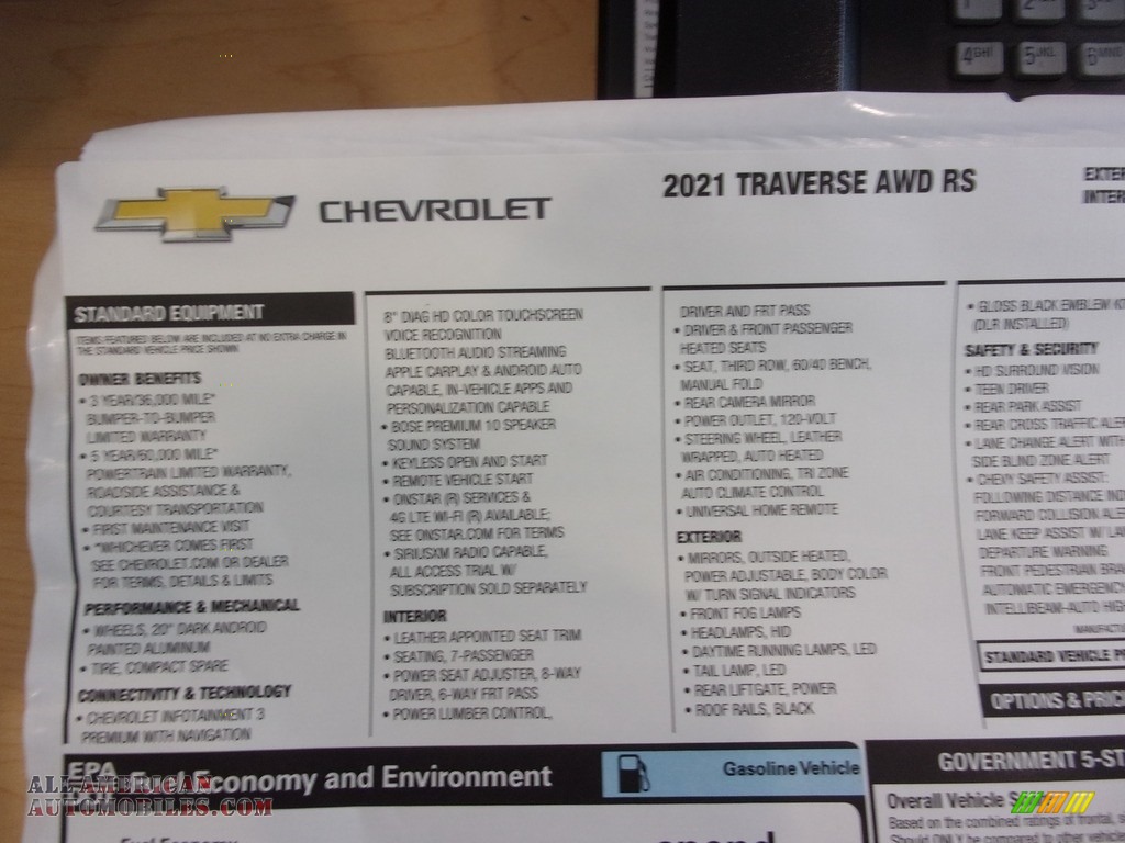 2021 Traverse RS AWD - Satin Steel Metallic / Jet Black photo #35