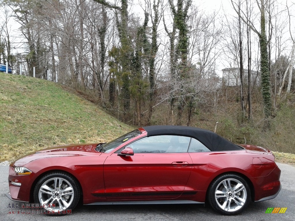 Ruby Red / Tan Ford Mustang EcoBoost Convertible