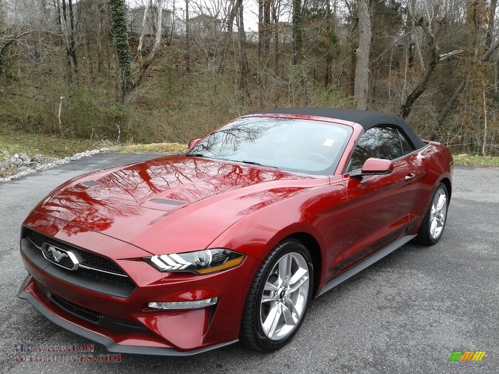 2019 Mustang EcoBoost Convertible - Ruby Red / Tan photo #4