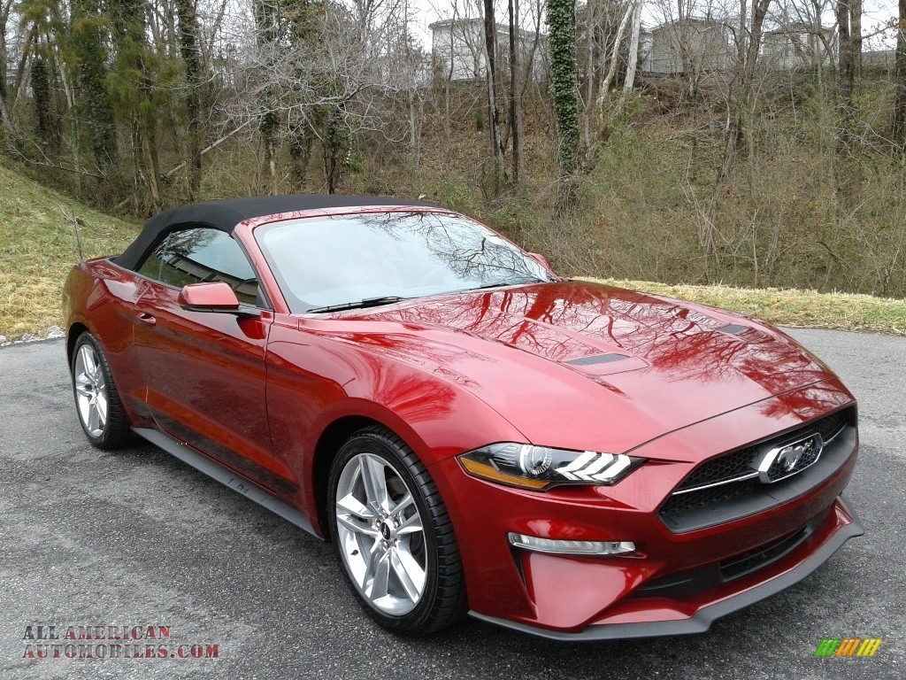 2019 Mustang EcoBoost Convertible - Ruby Red / Tan photo #6