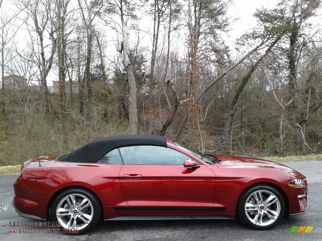 2019 Mustang EcoBoost Convertible - Ruby Red / Tan photo #7