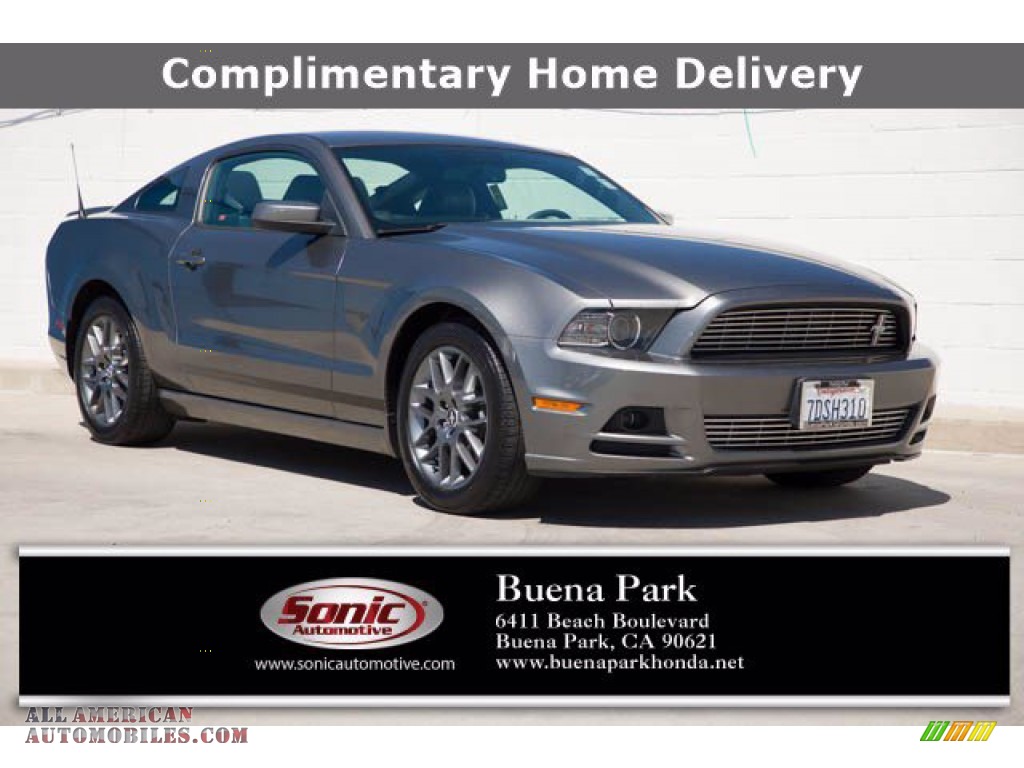 2014 Mustang V6 Premium Coupe - Sterling Gray / Charcoal Black photo #1