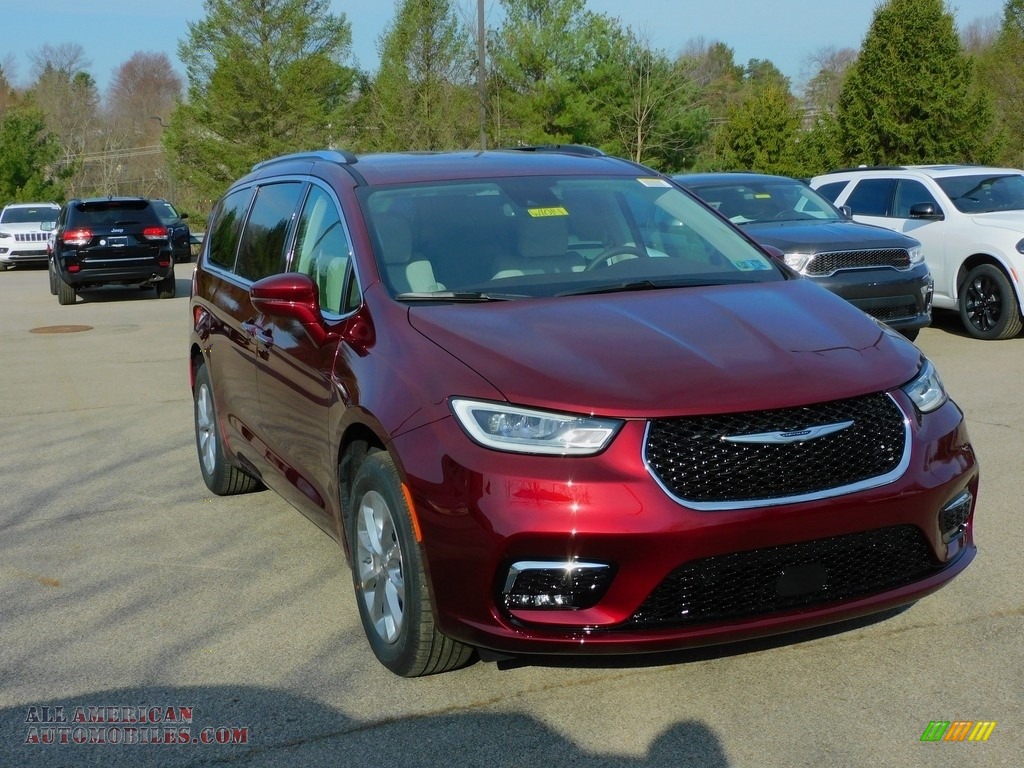 2021 Pacifica Touring L AWD - Velvet Red Pearl / Cognac/Alloy photo #3