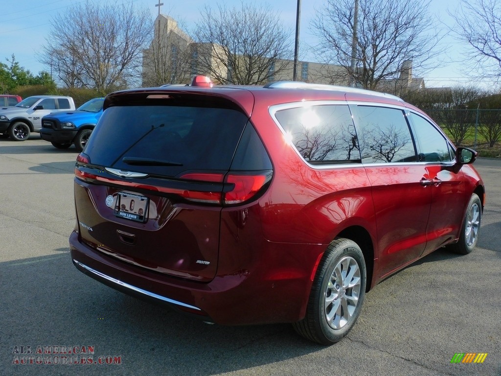 2021 Pacifica Touring L AWD - Velvet Red Pearl / Cognac/Alloy photo #5