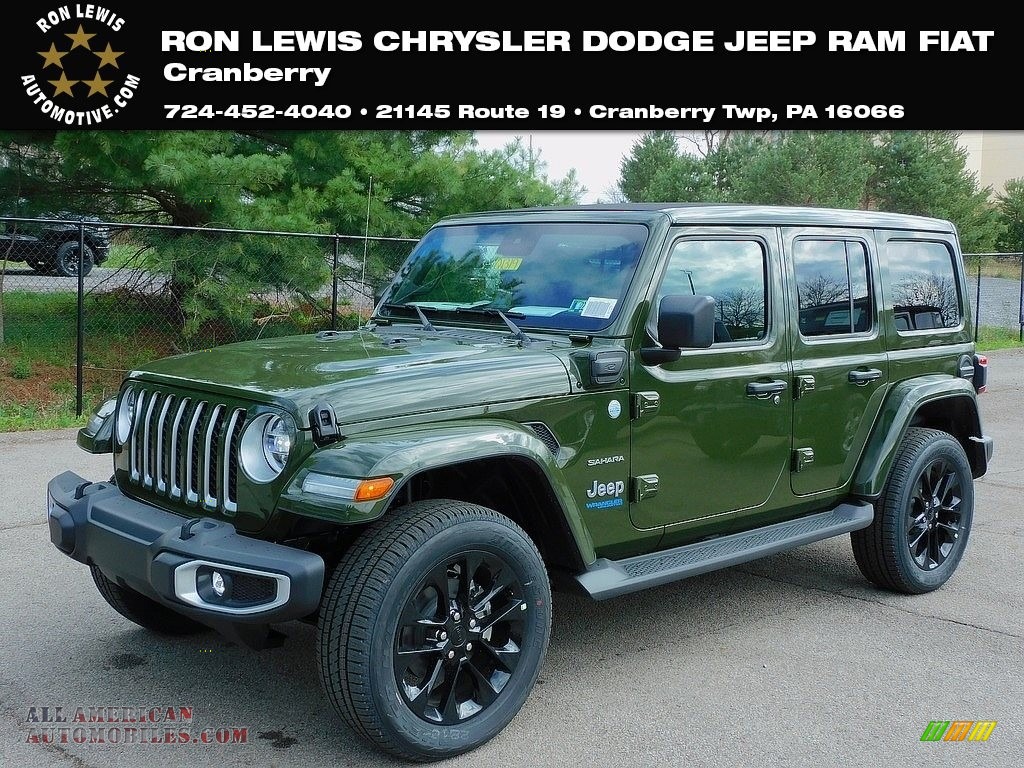 Sarge Green / Black Jeep Wrangler Unlimited High Altitude 4xe Hybrid