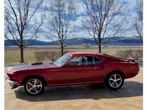 Red 1969 Ford Mustang Mach 1