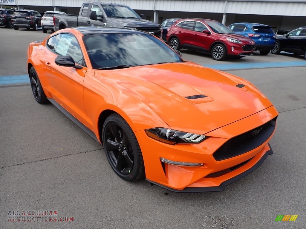 2021 Mustang EcoBoost Fastback - Twister Orange Tri-Coat / Ebony photo #3