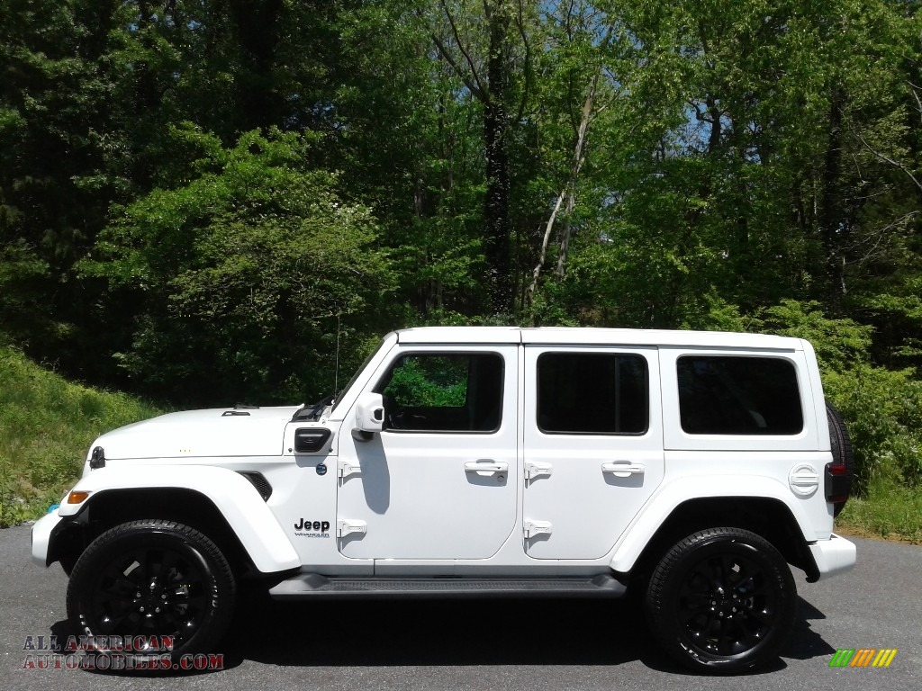 Bright White / Steel Gray/Black Jeep Wrangler Unlimited High Altitude 4xe Hybrid