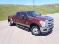 Ford F350 Super Duty Lariat Crew Cab 4x4 Dually Vermillion Red photo #3
