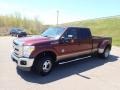 Ford F350 Super Duty Lariat Crew Cab 4x4 Dually Vermillion Red photo #9