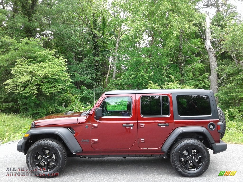 Snazzberry Pearl / Black Jeep Wrangler Unlimited Sport Altitude 4x4
