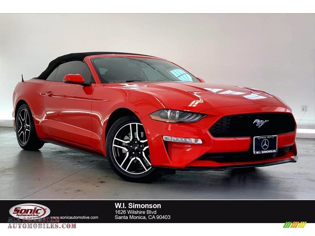 2019 Ford Mustang Ecoboost Premium Convertible In Race Red - 126231 