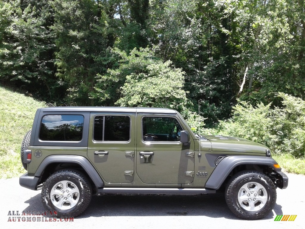2021 Wrangler Unlimited Freedom Edition 4x4 - Sarge Green / Black photo #7