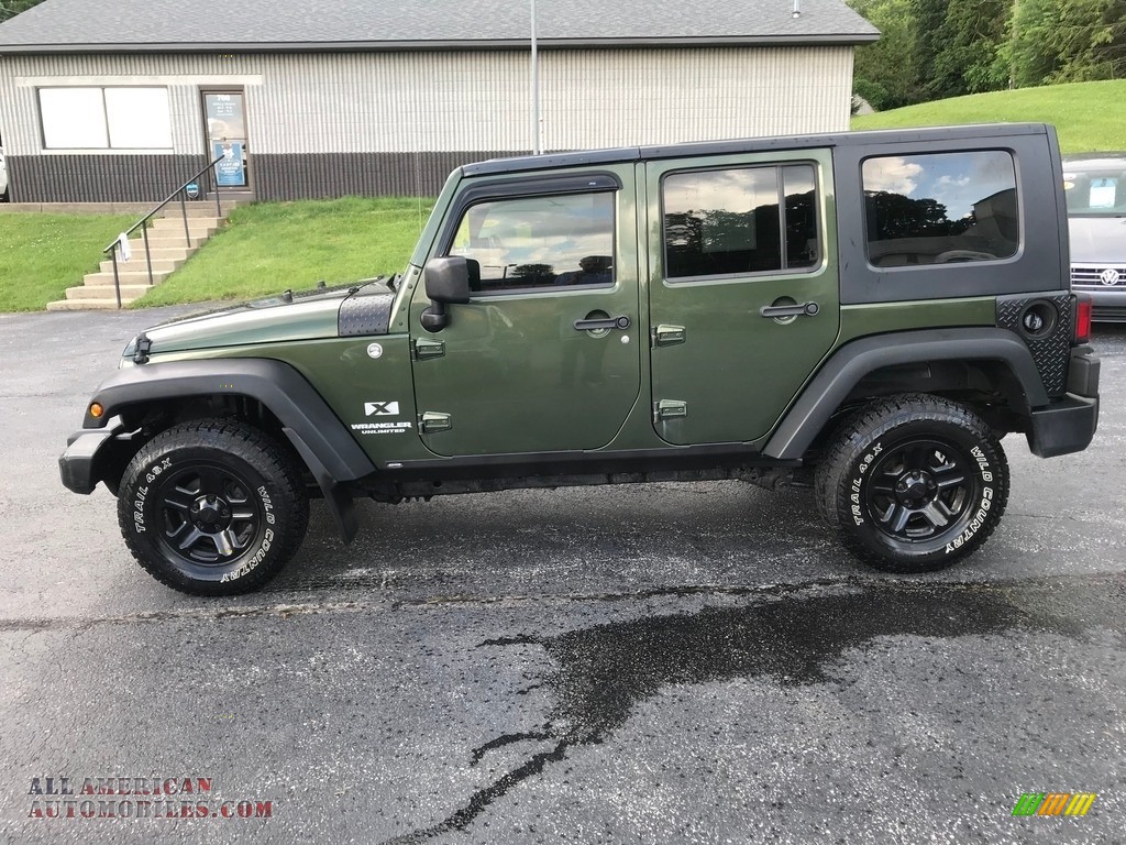 Jeep Green Metallic / Dark Slate Gray/Medium Slate Gray Jeep Wrangler Unlimited X 4x4 Right Hand Drive