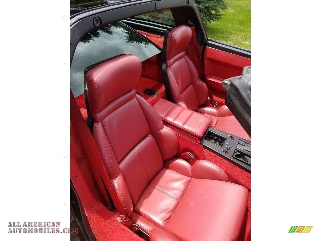 1989 Corvette Coupe - Black / Red photo #4