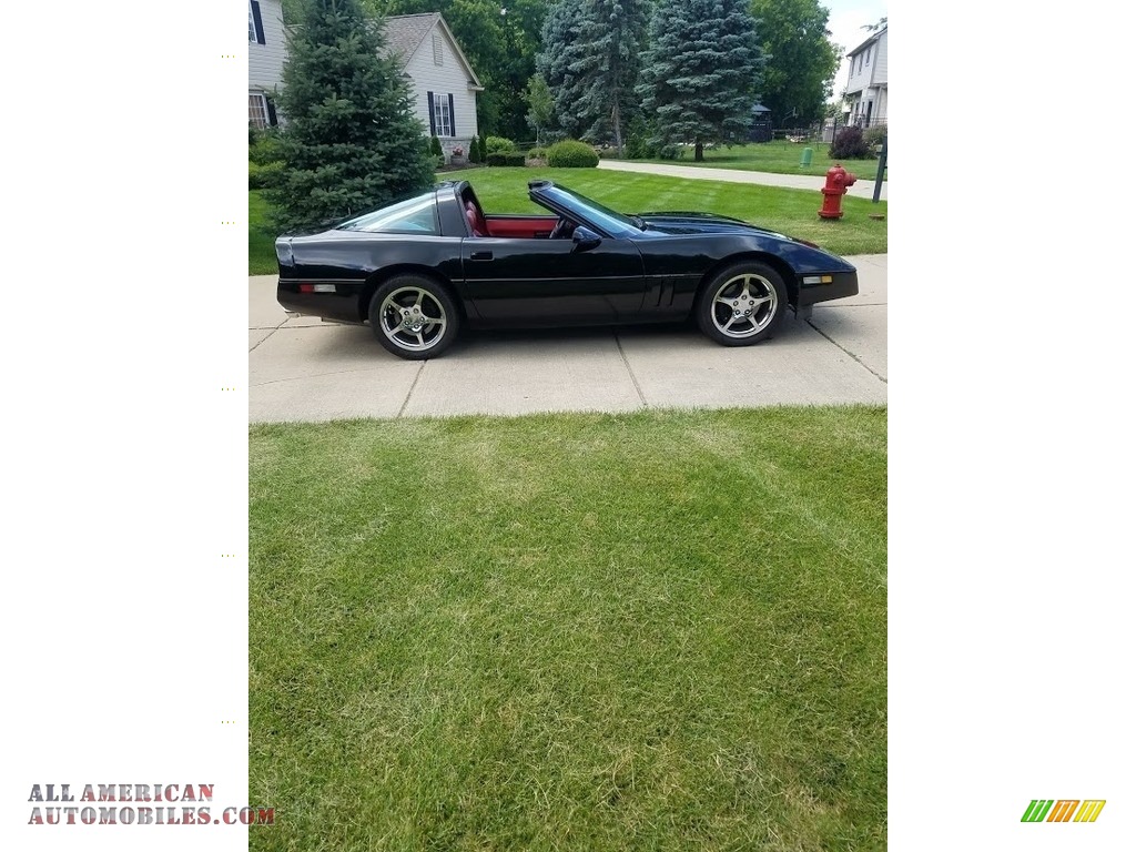 1989 Corvette Coupe - Black / Red photo #9