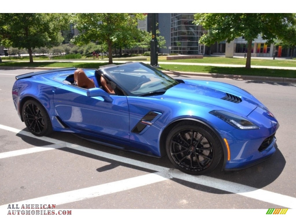 Elkhart Lake Blue Metallic / Kalahari Chevrolet Corvette Grand Sport Convertible
