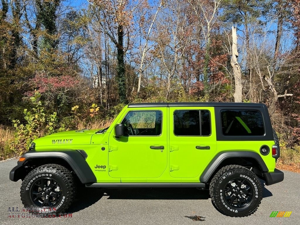 2021 Wrangler Unlimited Willys 4x4 - Limited Edition Gecko / Black photo #1