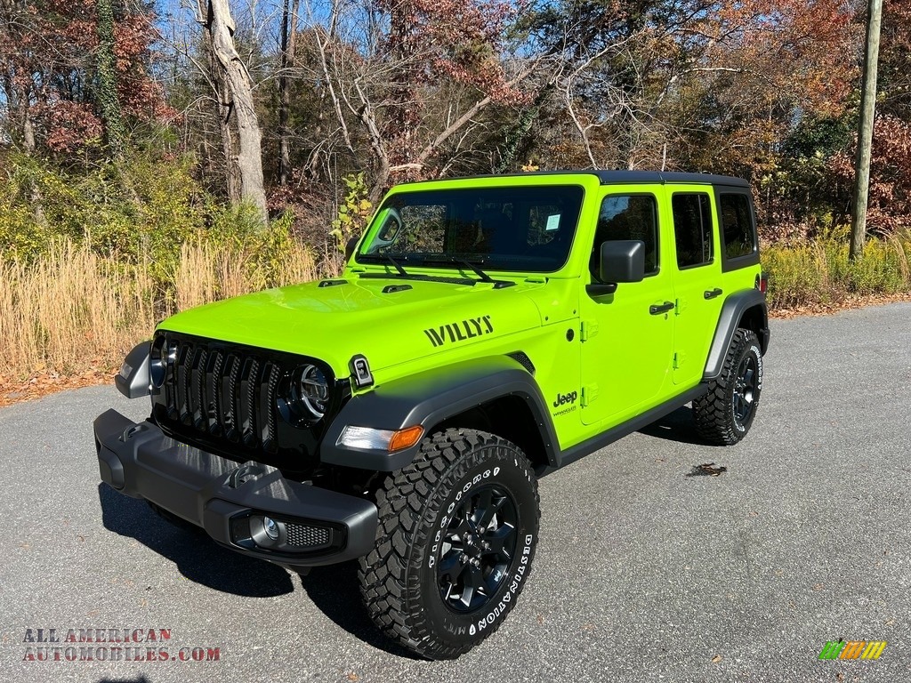 2021 Wrangler Unlimited Willys 4x4 - Limited Edition Gecko / Black photo #2