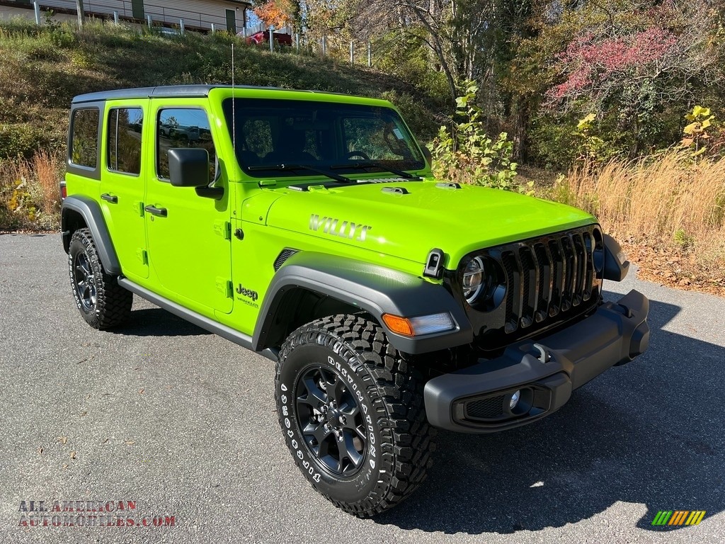 2021 Wrangler Unlimited Willys 4x4 - Limited Edition Gecko / Black photo #4
