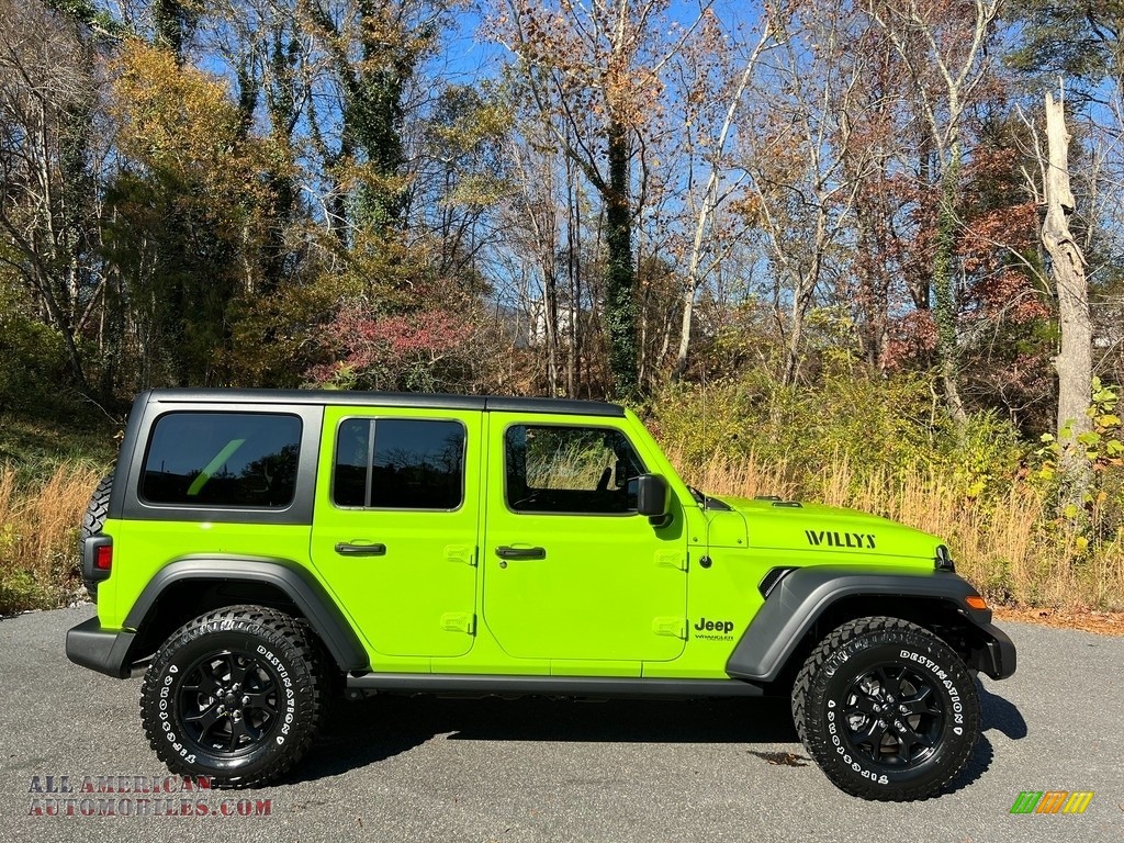 2021 Wrangler Unlimited Willys 4x4 - Limited Edition Gecko / Black photo #5