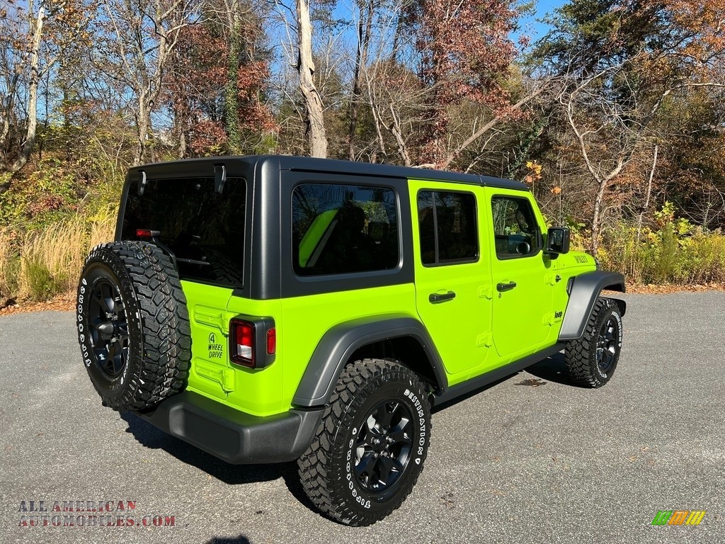 2021 Wrangler Unlimited Willys 4x4 - Limited Edition Gecko / Black photo #6