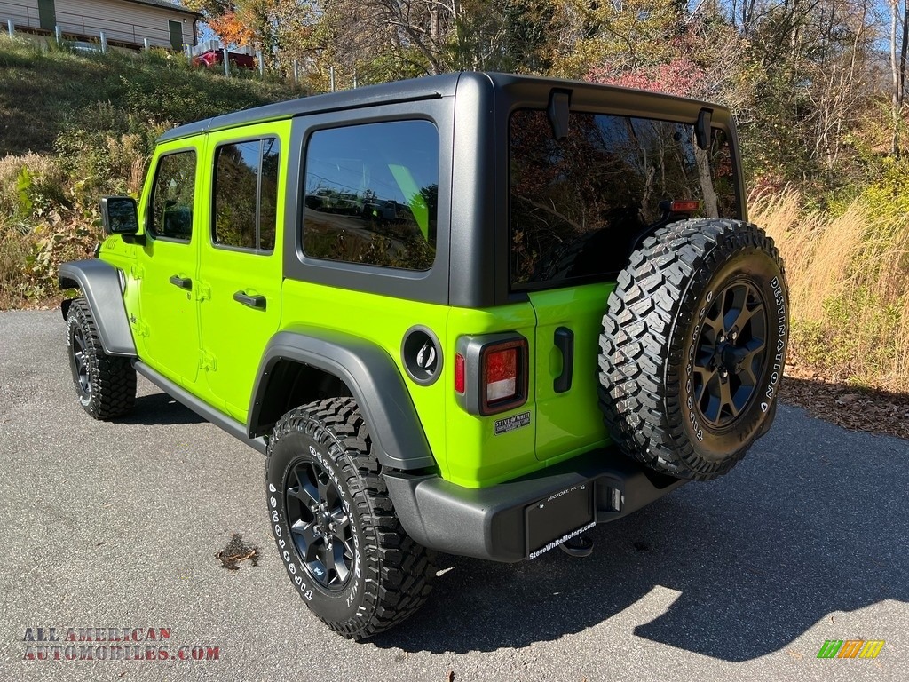 2021 Wrangler Unlimited Willys 4x4 - Limited Edition Gecko / Black photo #8