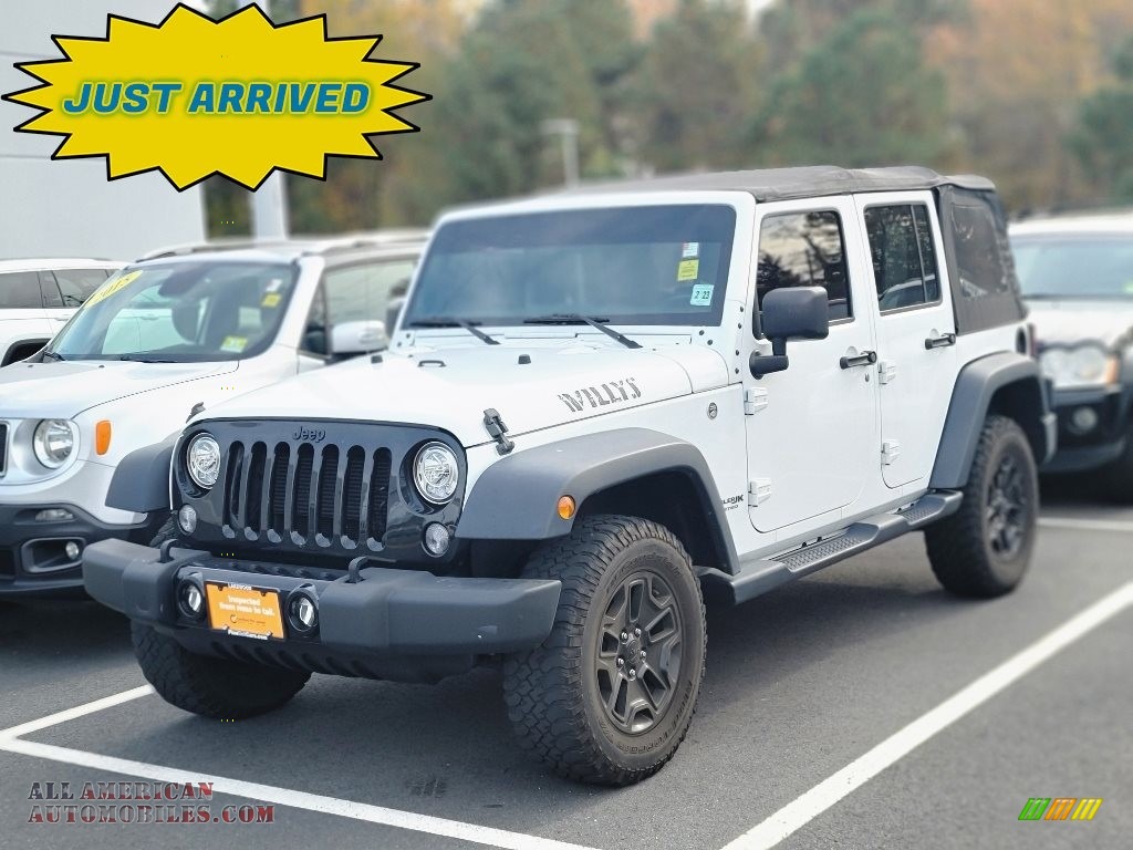 Bright White / Black Jeep Wrangler Unlimited Willys Wheeler Edition 4x4