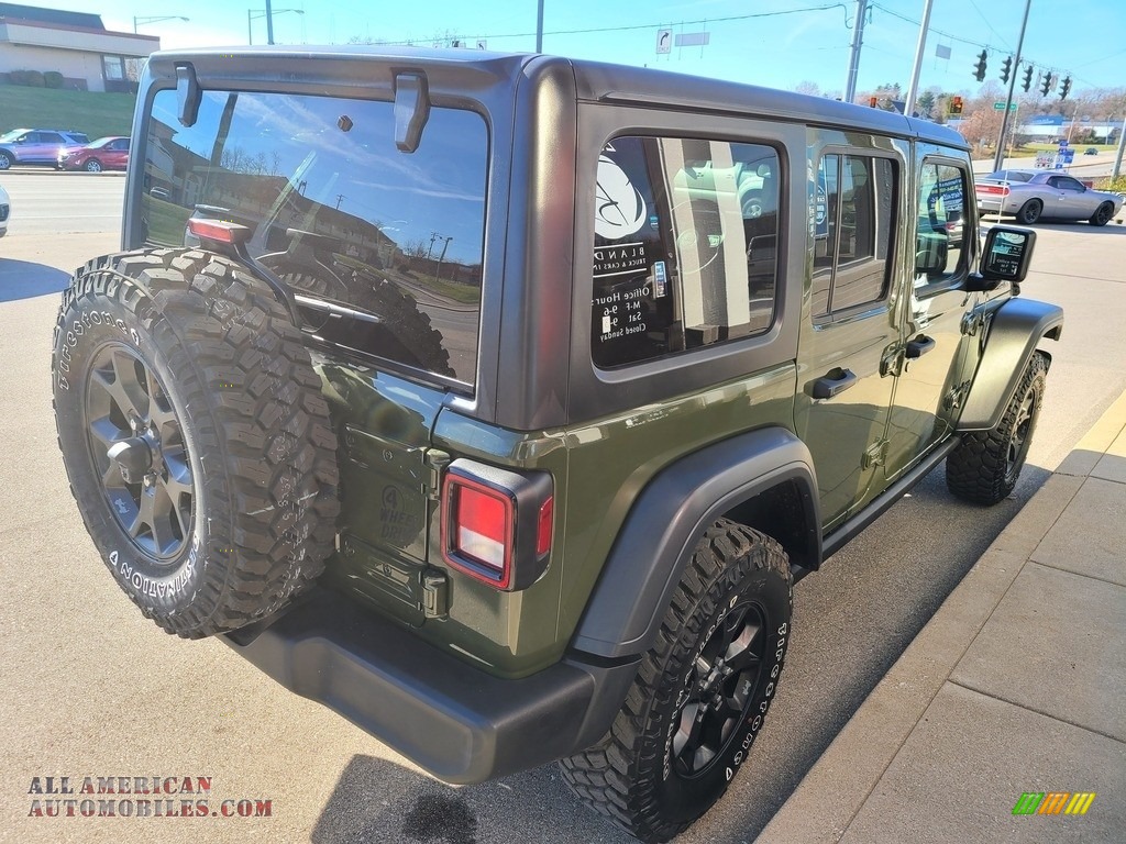 2020 Wrangler Unlimited Willys 4x4 - Sarge Green / Black photo #32