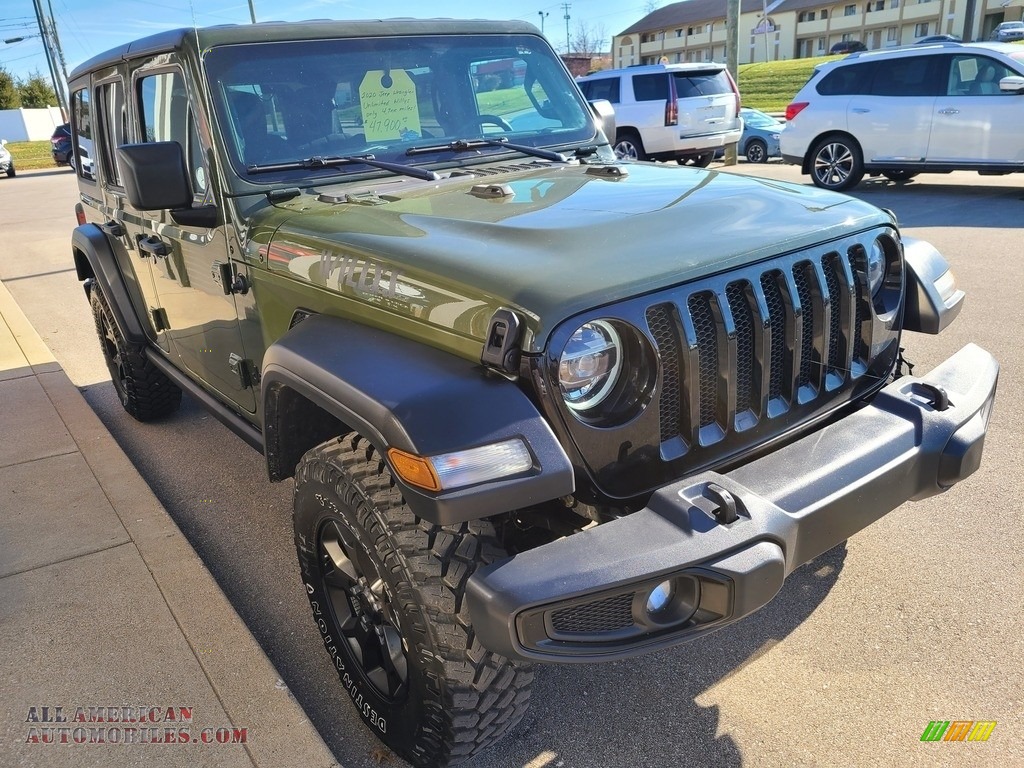2020 Wrangler Unlimited Willys 4x4 - Sarge Green / Black photo #39