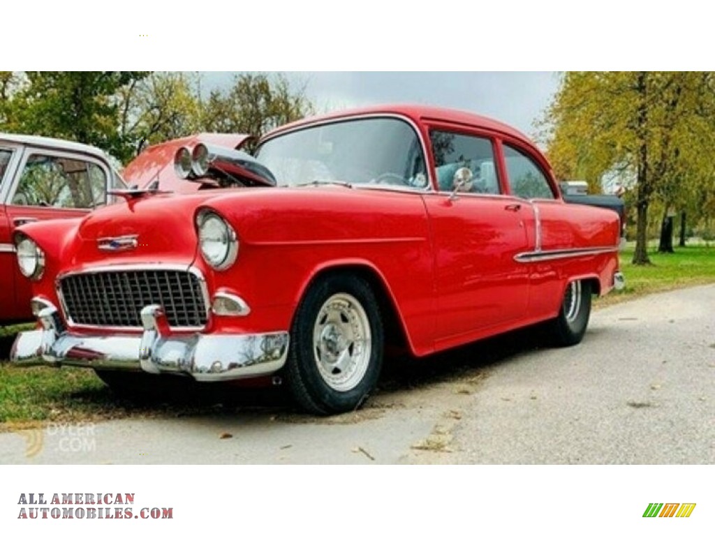 1955 Bel Air 2 Door Coupe - Gypsy Red / Gray photo #1