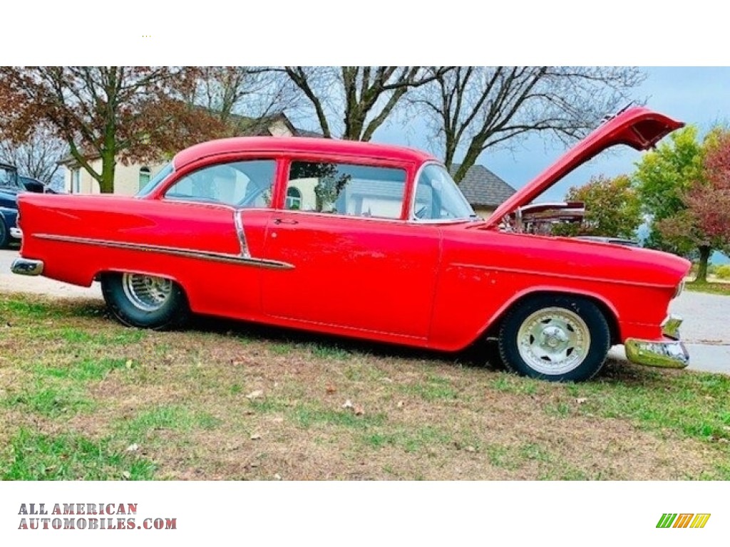 1955 Bel Air 2 Door Coupe - Gypsy Red / Gray photo #9