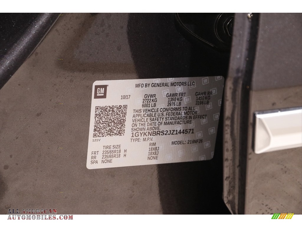 2018 XT5 AWD - Dark Granite Metallic / Sahara Beige photo #22