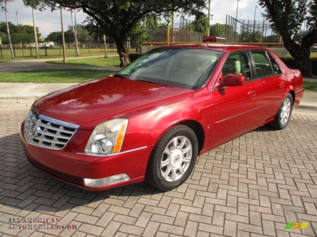 Crystal Red / Light Linen/Cocoa Cadillac DTS Luxury