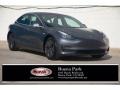 Tesla Model 3 Mid Range Midnight Silver Metallic photo #1