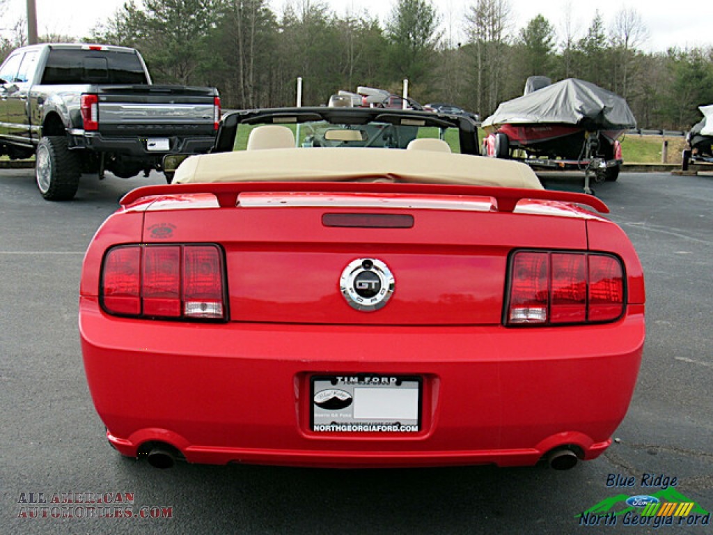 2006 Mustang GT Premium Convertible - Torch Red / Light Parchment photo #4