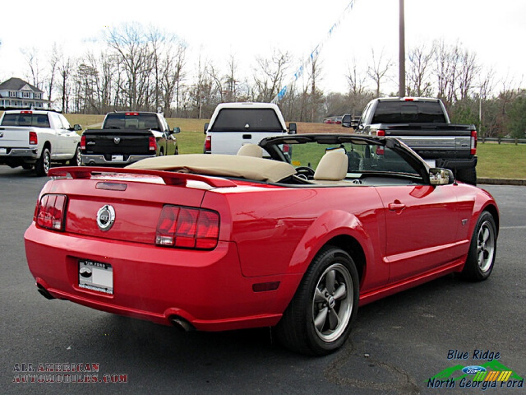 2006 Mustang GT Premium Convertible - Torch Red / Light Parchment photo #5