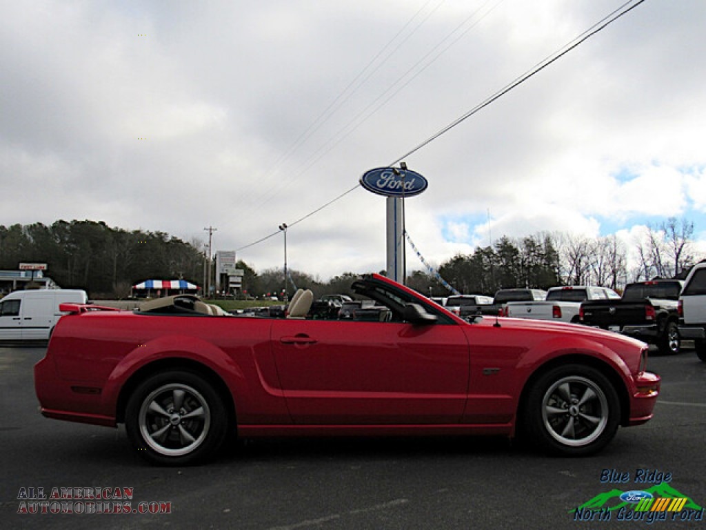 2006 Mustang GT Premium Convertible - Torch Red / Light Parchment photo #6