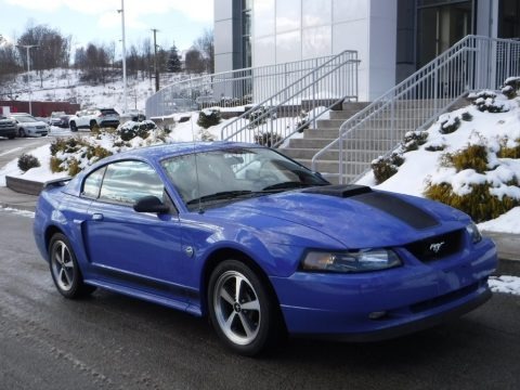 Azure Blue 2004 Ford Mustang Mach 1 Coupe