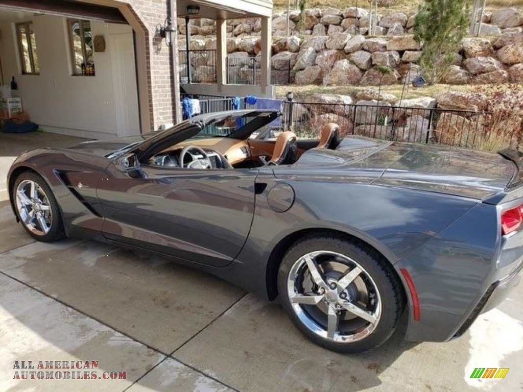 2014 Corvette Stingray Convertible - Cyber Gray Metallic / Kalahari photo #1