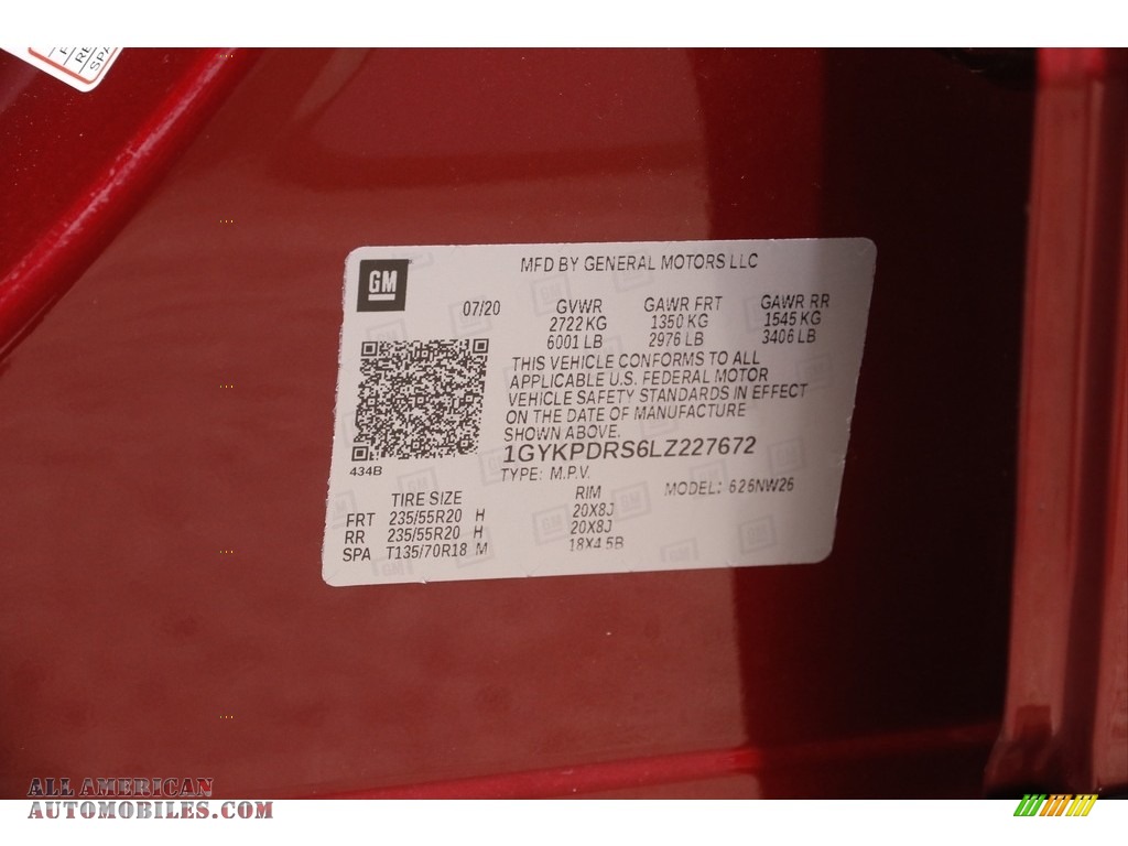 2020 XT6 Premium Luxury AWD - Red Horizon Tintcoat / Jet Black photo #23