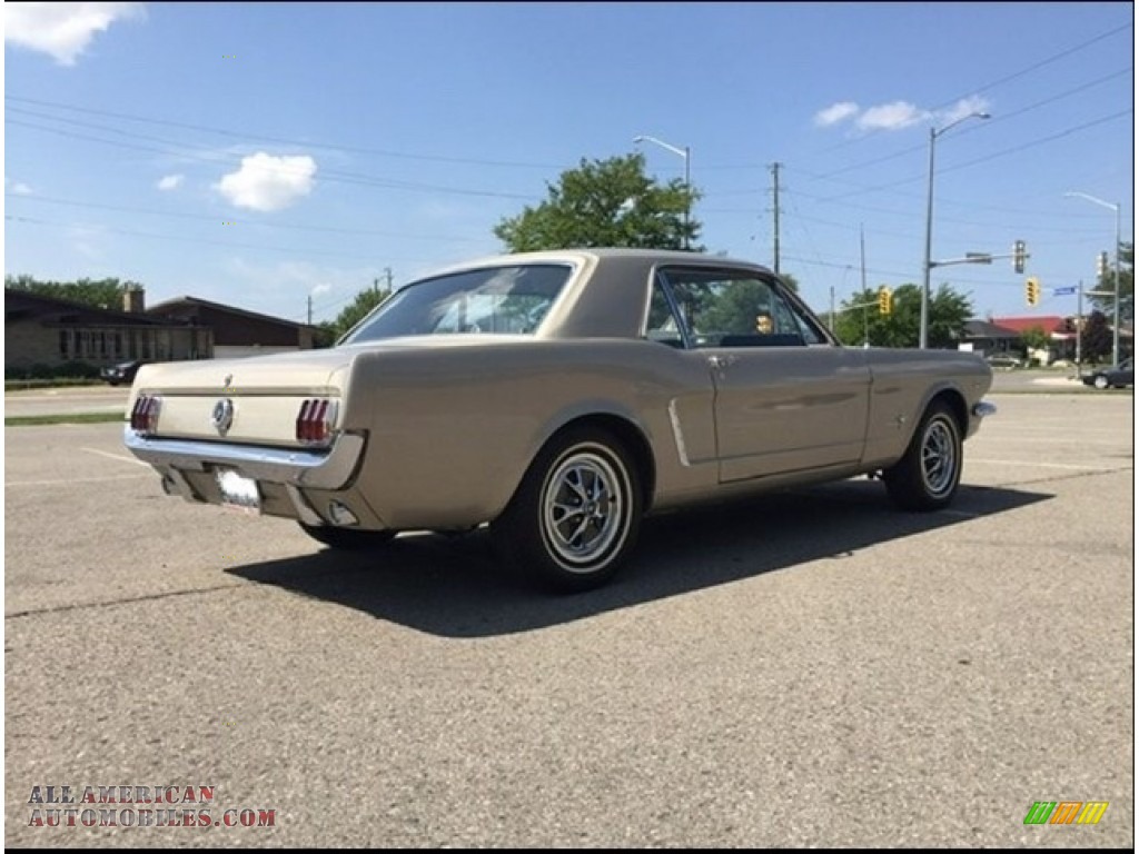 1965 Mustang Coupe - Champagne Beige / Black photo #7
