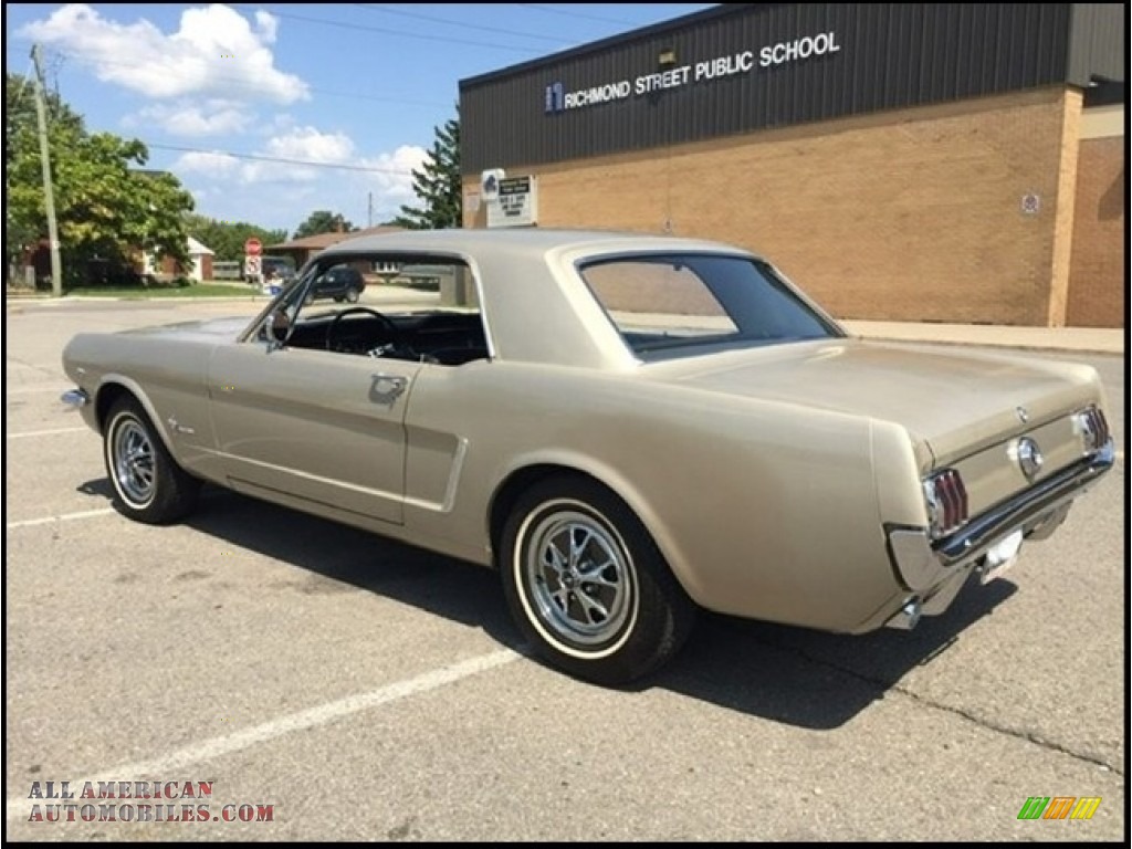 1965 Mustang Coupe - Champagne Beige / Black photo #11