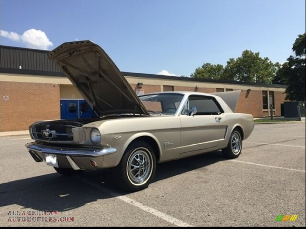 1965 Mustang Coupe - Champagne Beige / Black photo #16