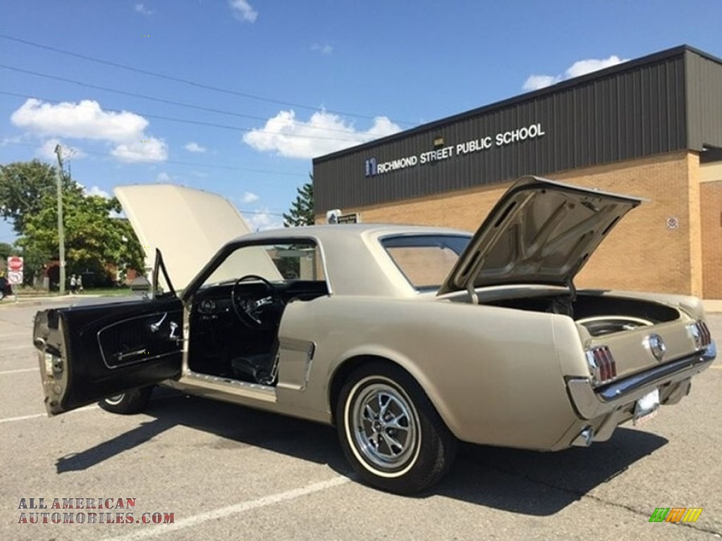 1965 Mustang Coupe - Champagne Beige / Black photo #25