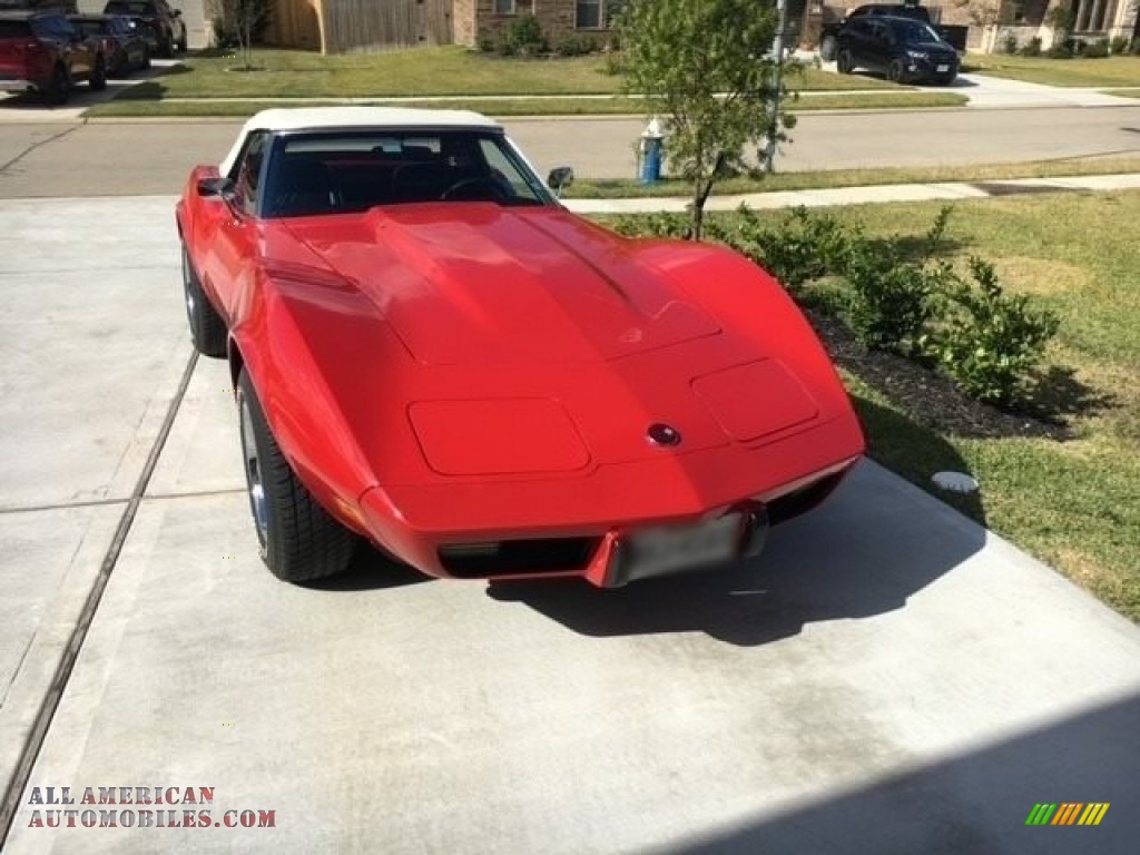 1975 Corvette Stingray Convertible - Mille Miglia Red / Black photo #10