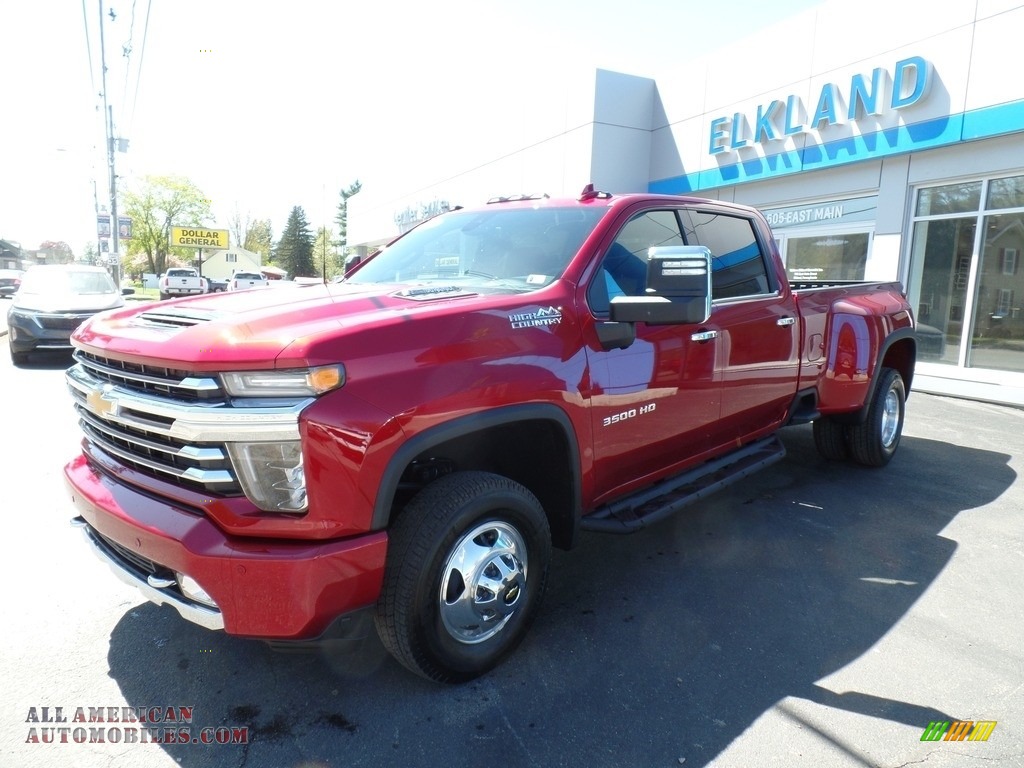 Cherry Red Tintcoat / Jet Black/­Umber Chevrolet Silverado 3500HD High Country Crew Cab 4x4