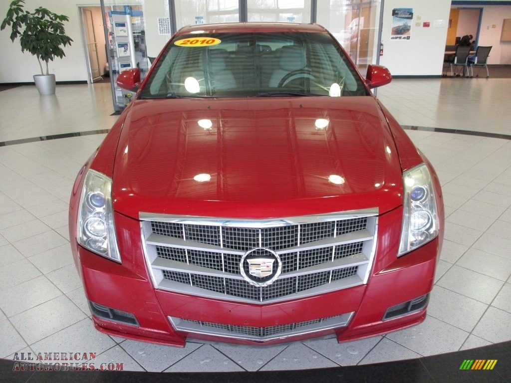 2010 CTS 4 3.0 AWD Sedan - Crystal Red Tintcoat / Light Titanium/Ebony photo #2